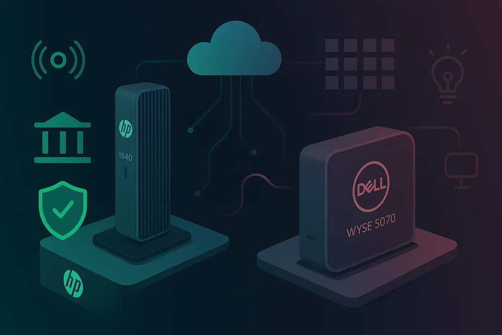 تین کلاینت hp و dell