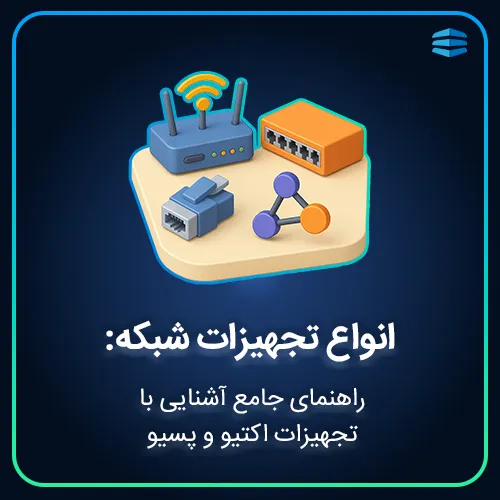 بنر انواع تجهیزات شبکه - اکتیو و پسیو