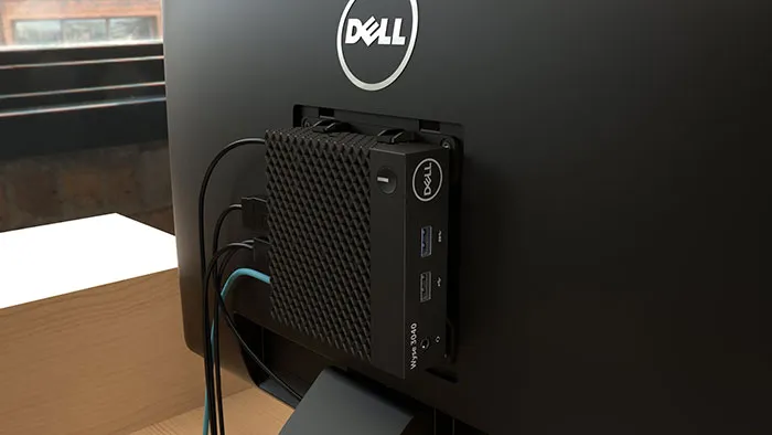 تین کلاینت نصب شده dell پشت مانیتور